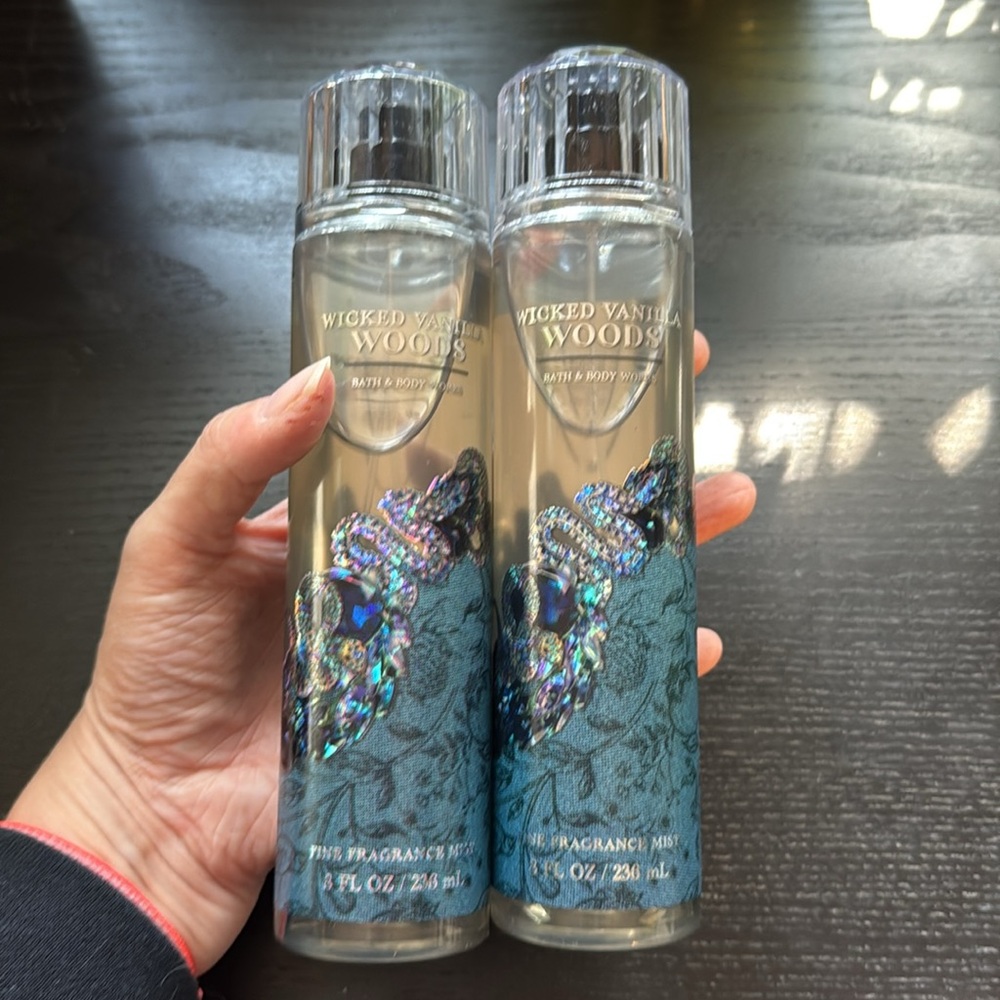 TWO BOTTLES - Wicked Vanilla Woods Fragrance - Bath & Body Works - Brand New